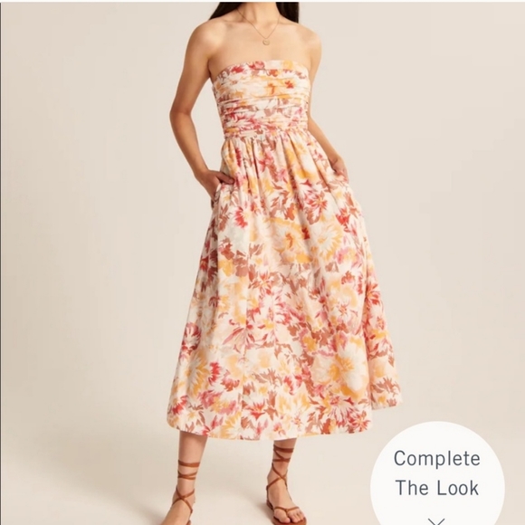 Abercrombie & Fitch Dresses & Skirts - Abercrombie & Fitch Tan and Orange Tube dress